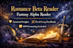 alpha read fantasy or beta read romance