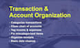 categorize your transactions and organize your accounts
