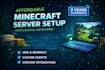 script and customize minecraft servers ready to go smp or mini games servers