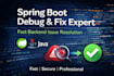 debug and fix your spring boot backend issues