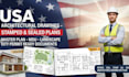 draw review architectural plan mep city permit floor plan pe stamp engineering