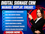 setup and configure digital signage CRM for screens and displays