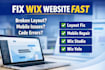 fix wix velo code bugs and custom functionality issues