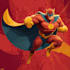 did drawing of super hero character