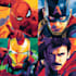 illustrate a superhero pop art portraits