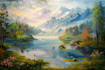 paint landscape in oil painting