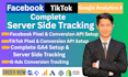 setup ga4 server side, facebook pixel capi, tiktok conversion API by GTM