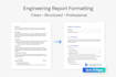 professionally format your engineering project report
