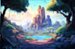 do fantasy background and landscape