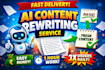 rewrite , paraphrase , and improve content