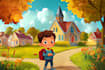 illustrate a childrens book series with magical art