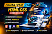 convert figma or PSD to responsive HTML CSS