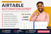 setup airtable database airtable automation crm softr webapp make com zapier
