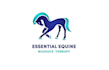 create a clean equine massage therapy logo