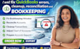fix quickbooks errors cleanup reconciliation  bookkeeping accounting cleanup