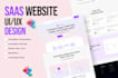 design modern saas website figma UI UX
