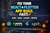 fix react mern flutter app bugs