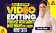 edit vertical shorts, reels and convert horizontal video