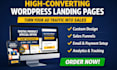 build a high converting wordpress landing page for ads and digital products