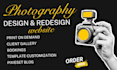 design attractive pixieset, wix, photography website, squarespace online booking