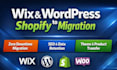 migrate wordpress to shopify store woocommerce or wix to shopify store migration