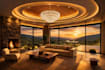 design modern house interior and exterior with 3d rendering