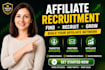 recruit targeted affiliates to grow your affiliate program