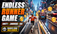 develop a custom endless runner game in unity for android and ios