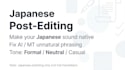 proofread and edit japanese to sound native