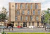 repurpose residential building,apartment complex rendering,modern facade remodel