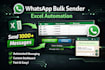create excel based bulk whatsapp messaging system