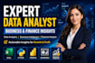 be your business and finance data analyst using python, excel and power bi