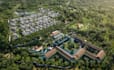 residential commercial site rendering, topographic map 3d model, real estate map