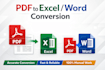 convert PDF to word and scan pdf to excel