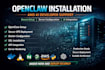 install open claw configure secure server and provide ai developer support