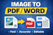 convert image to PDF or editable word document