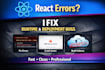 debug and fix react runtime and deployment errors