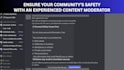 be your content moderator for reddit, discord, telegram, etc