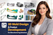 create 3d industrial design product rendering mechanical silicone injection mold