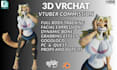 create custom vrchat avatar, fursona vtuber, 3d furry model vtuber, animaze