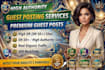do SEO outreach guest posting and high quality backlinks