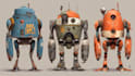 draw amazing character mecha robot illustration