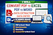 convert PDF to excel, PDF to word