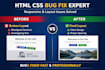 fix HTML CSS bugs and responsive issues