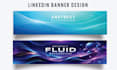 create abstract background linkedin cover design