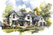 watercolor a house portrait
