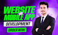 develop websites, ios and android mobile app development as full stack developer