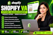 manage your shopify store as an expert shopify VA