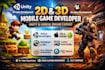 build 2d 3d mobile game in unity game and unreal engine game development