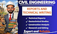 write professional civil engineering reports and technical documents